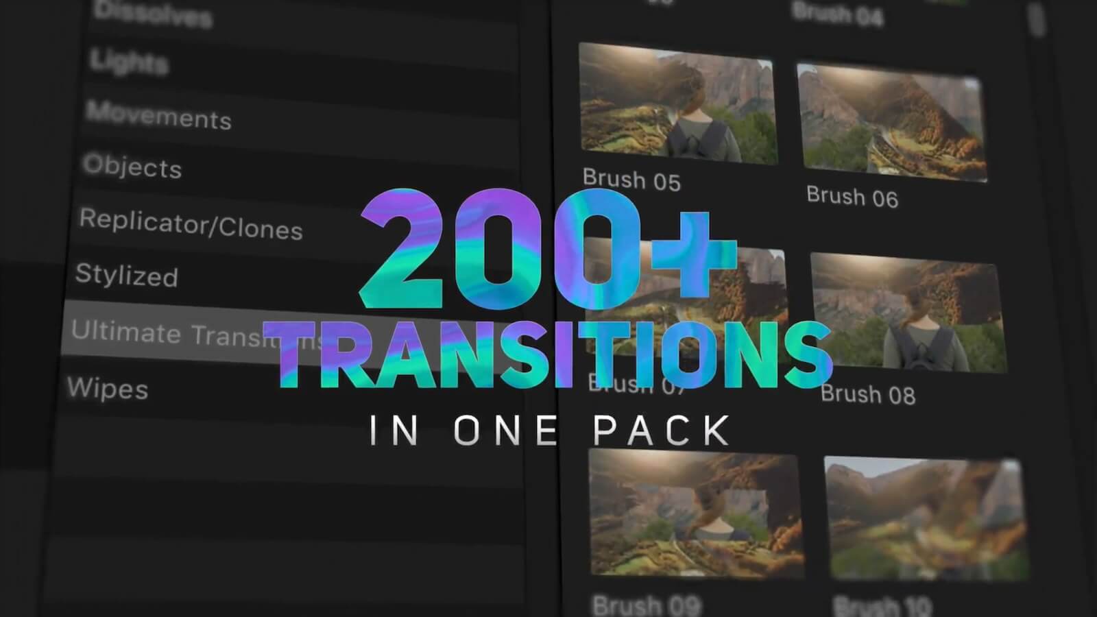 envato Plugin The Ultimate Transitions Pack-Final Cut Pro X & Apple Motion Thumbnails